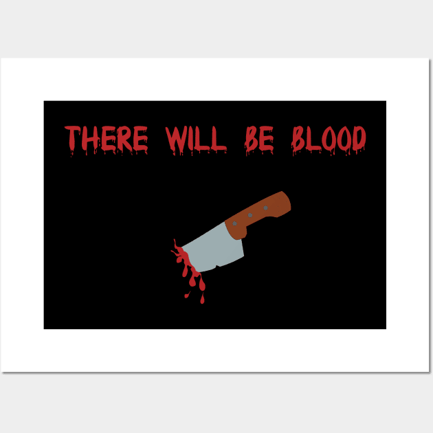 Bloody Halloween Saying With Stabbing Knife Wall Art by MonkeyBusiness